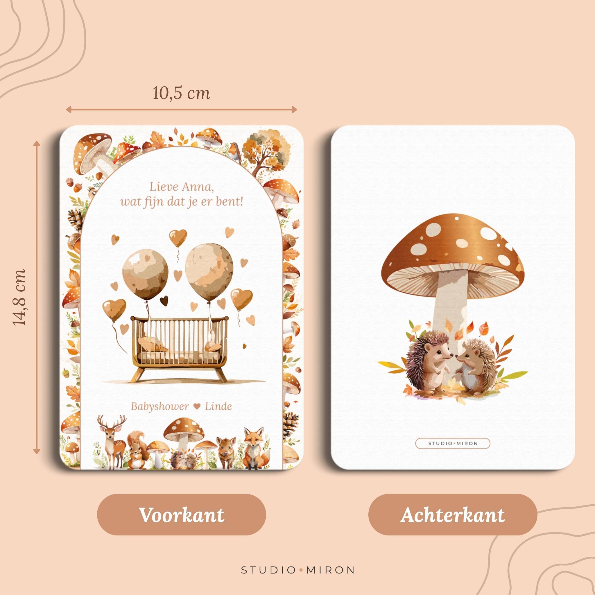Mini Welkomstbord A6 - Naamkaart | Bosdieren