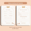 Babyshower invulkaarten set boho zand gepersonaliseerd voor en achter Studio Miron