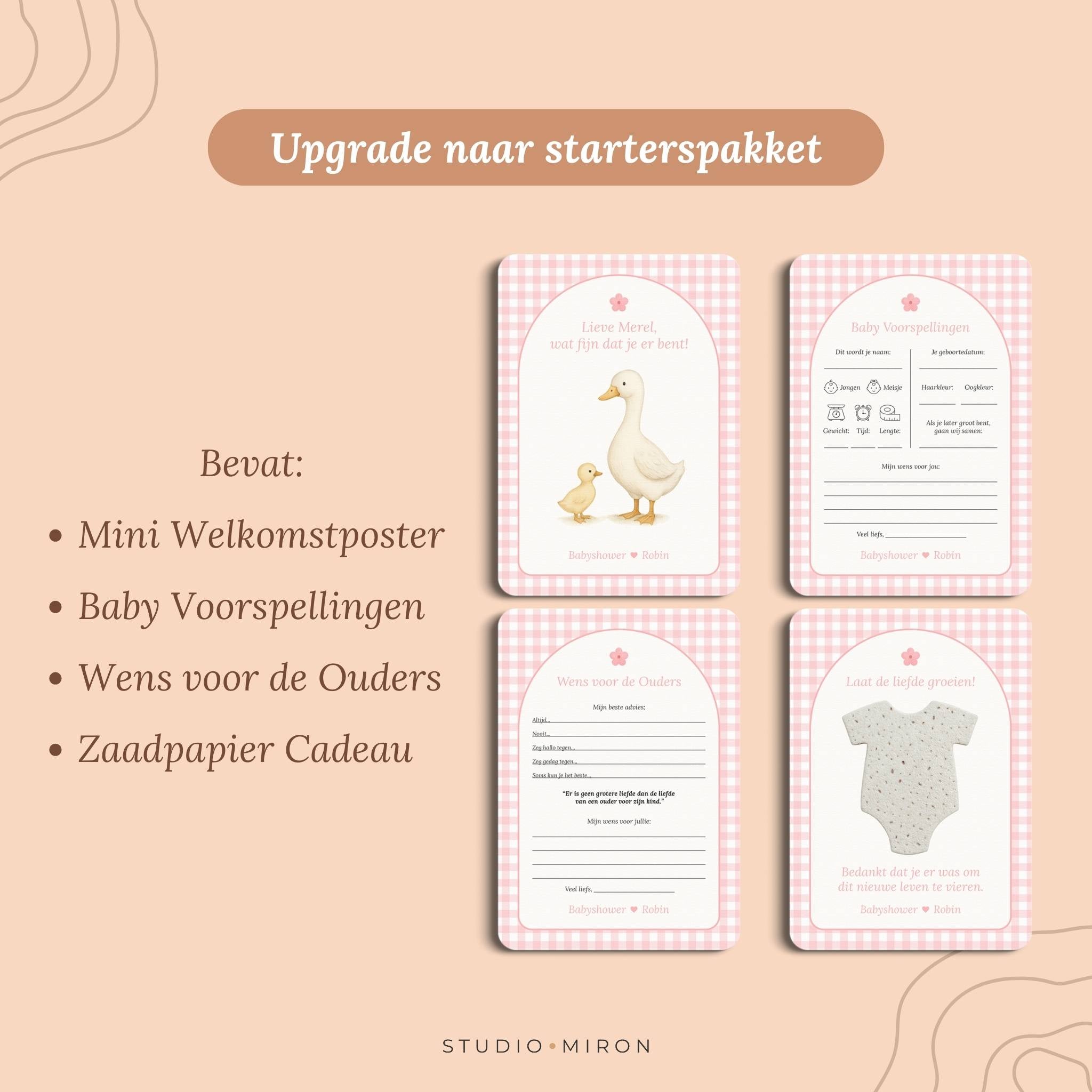 Wens voor de Ouders | Gingham Roze