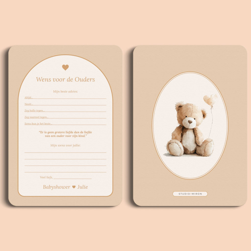 Invulkaarten Pakket | Boho Zand met Beertje