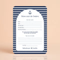 Babyshower invulkaart Wensen voor de Ouders in navy blue stijl, gepersonaliseerd met naam – Studio Miron