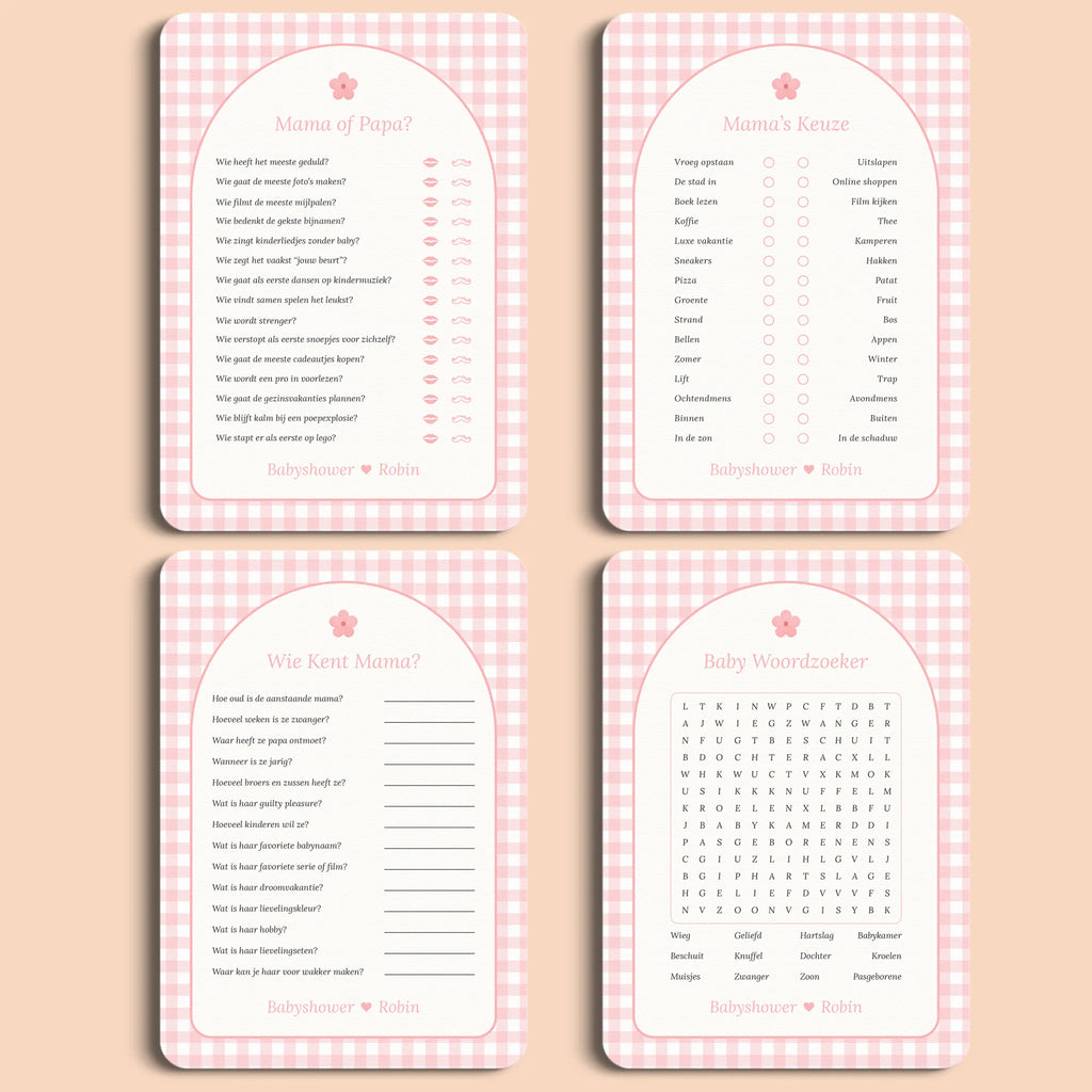 Spellenpakket 2 | Gingham Roze