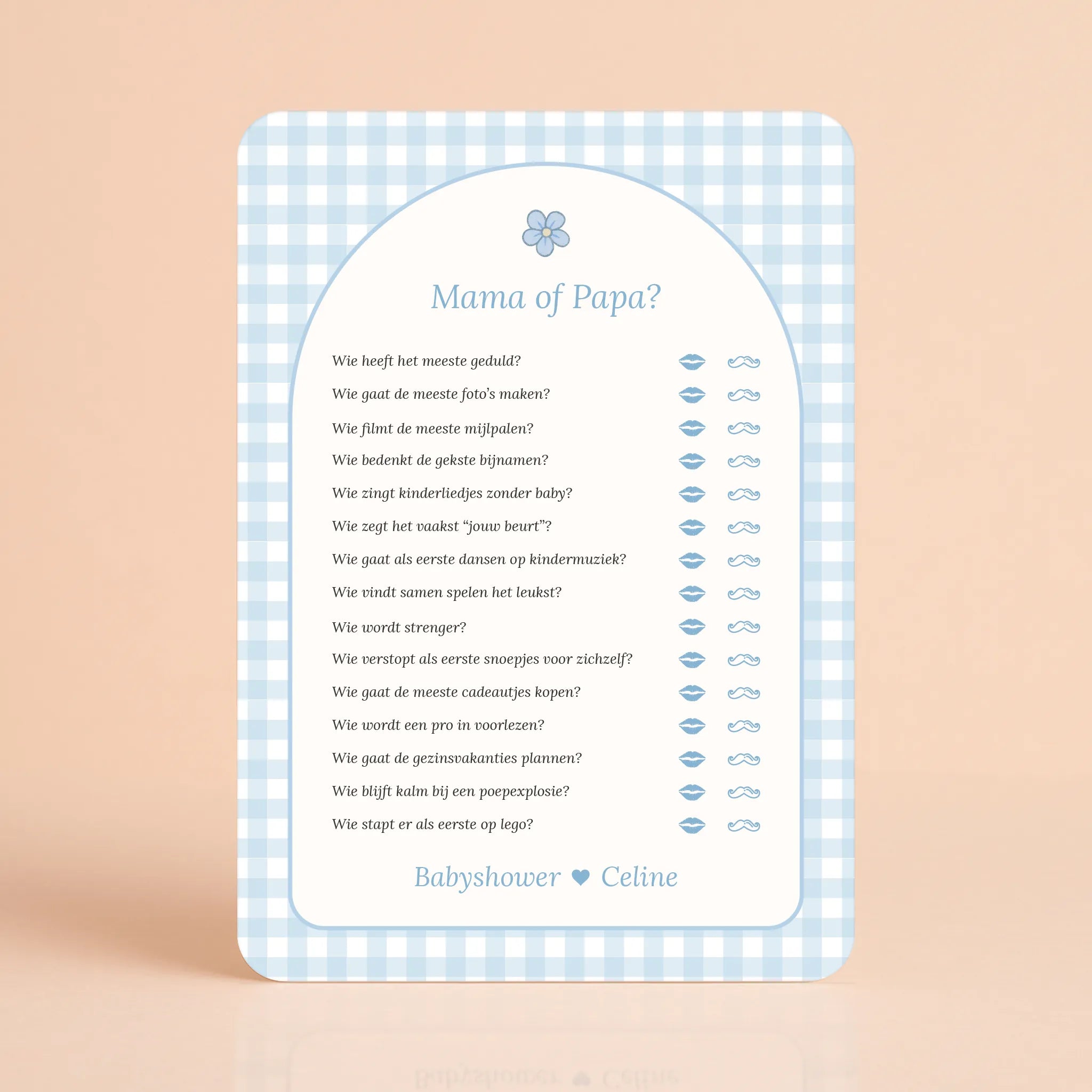 Mama of Papa | Gingham Blauw