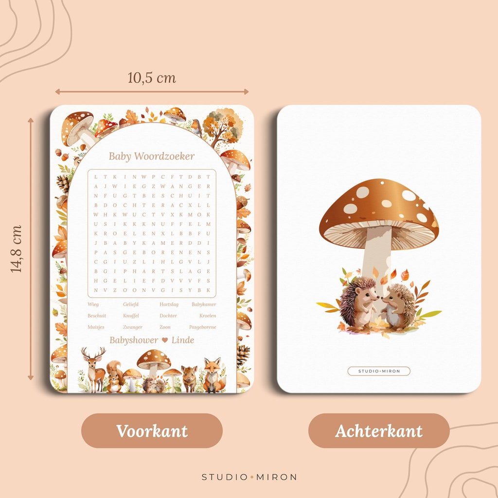 Baby Woordzoeker | Bosdieren