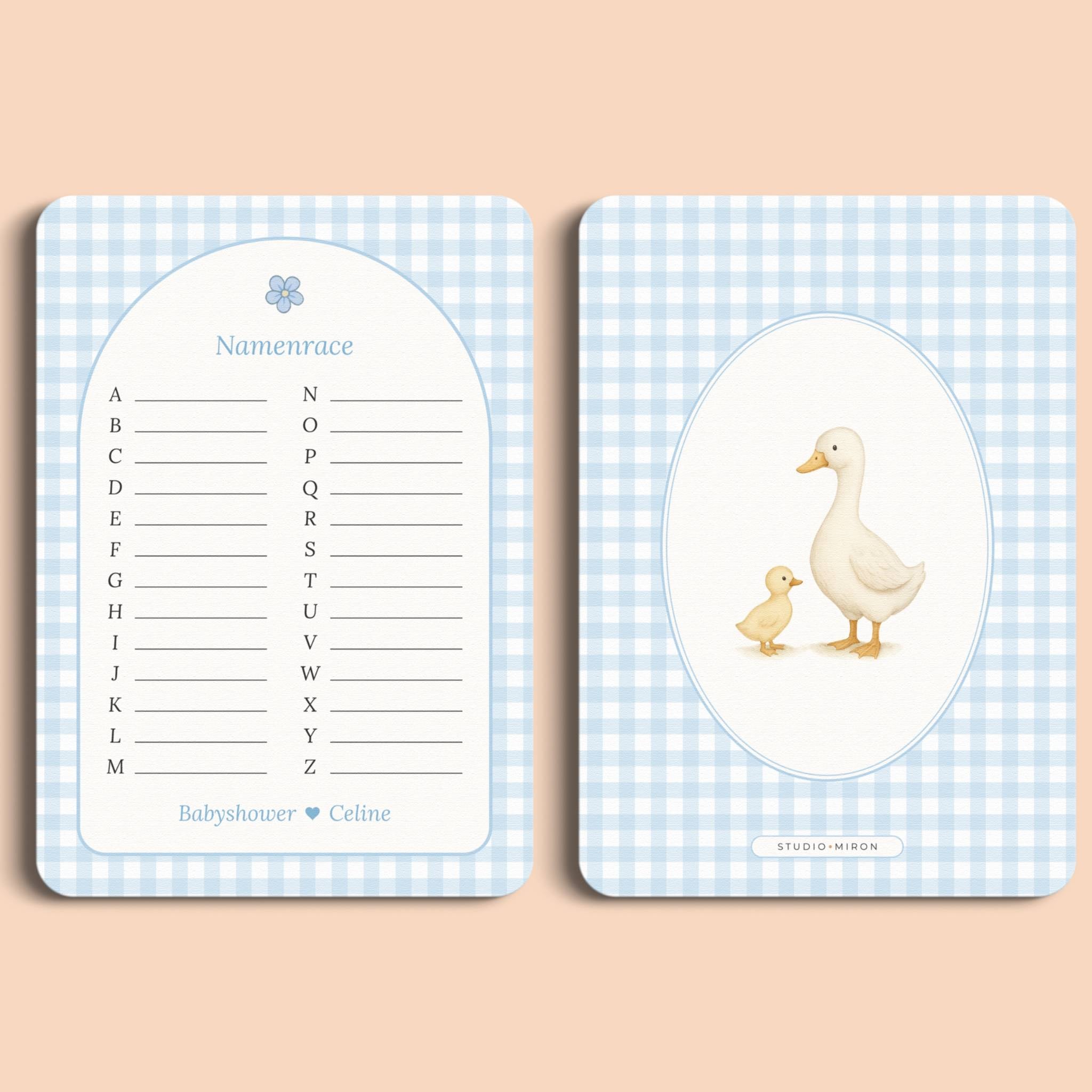 Namenrace | Gingham Blauw