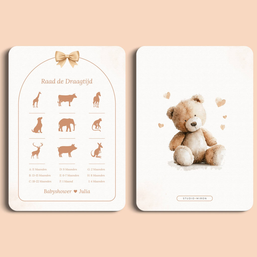 Gioco Baby Shower – Indovina la Gestazione | Fiocco Boho