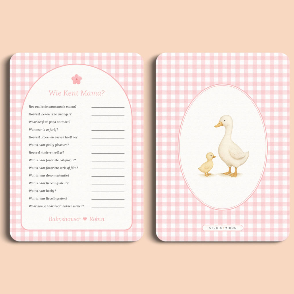 Wie kent Mama | Gingham Roze