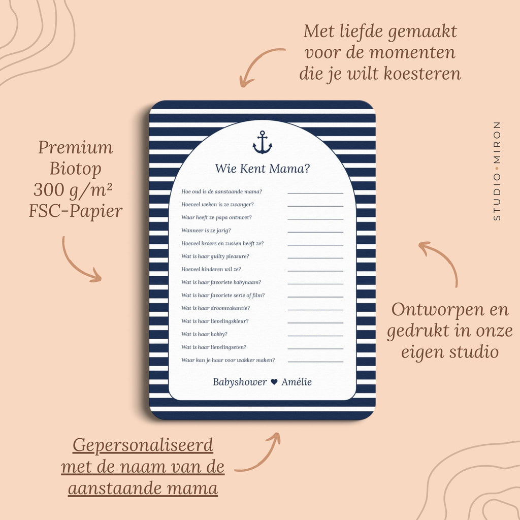 Wie kent Mama | Navy Blue