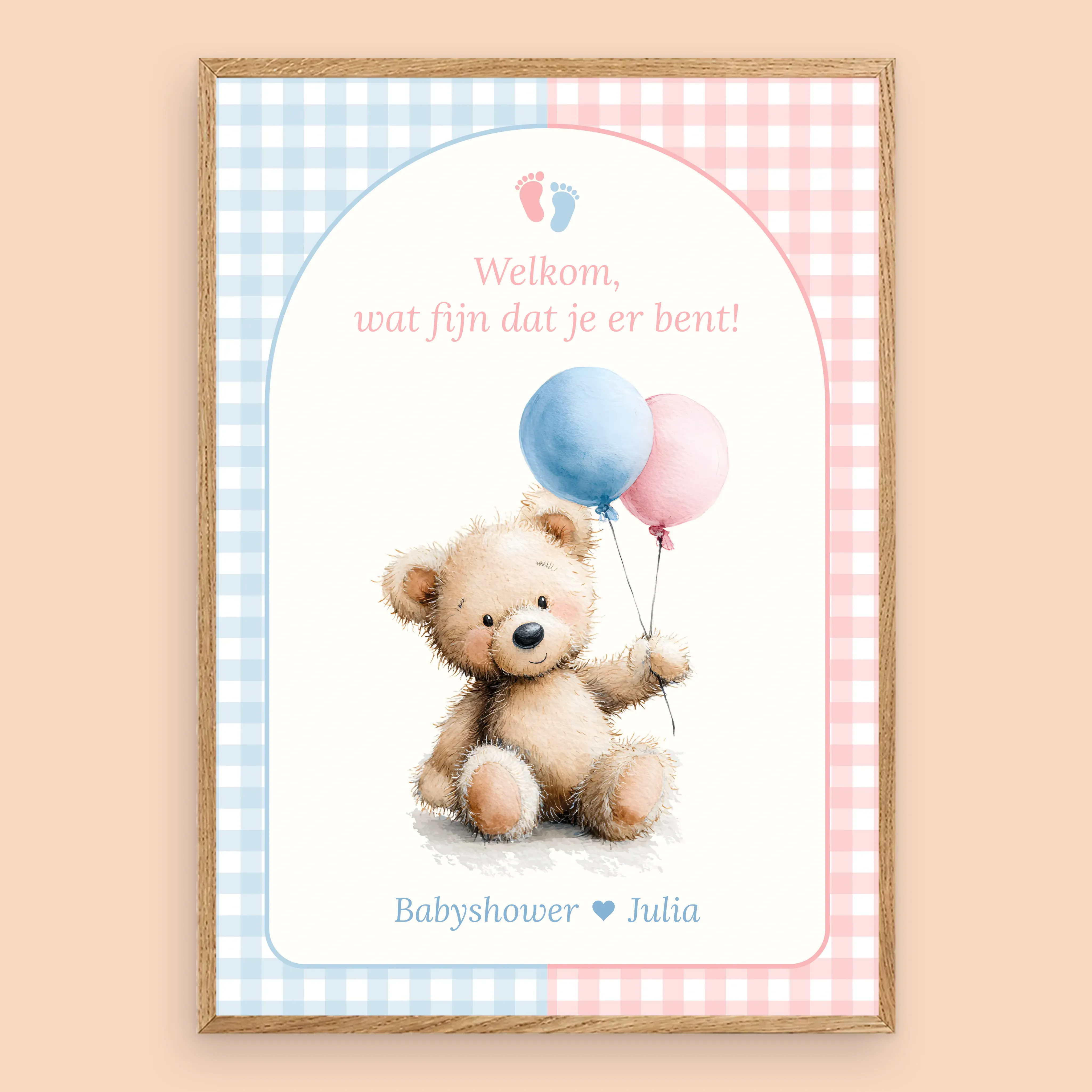 Anteprima del cartello di benvenuto con il nome che inserisci